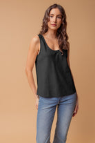 Chic Summer Tank Top Paired with Blue Jeans