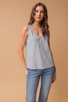 Chic Summer Tank Top Paired with Blue Jeans