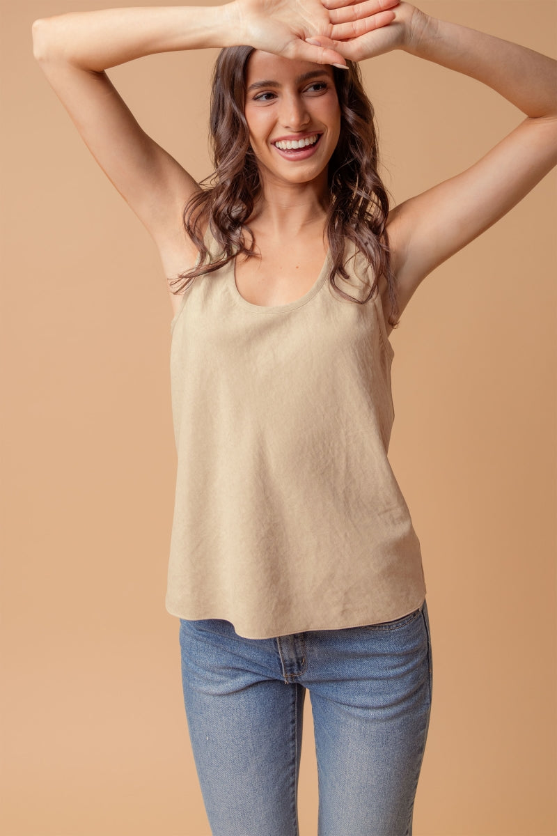 Chic Summer Tank Top Paired with Blue Jeans