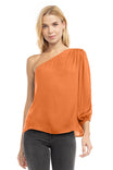 One Shoulder Balloon Cut Out Sleeve