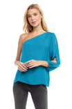 One Shoulder Balloon Cut Out Sleeve