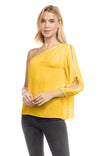 One Shoulder Balloon Cut Out Sleeve