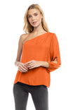 One Shoulder Balloon Cut Out Sleeve