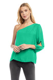 One Shoulder Balloon Cut Out Sleeve