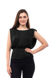 Extended Sleeve Shoulder Padded V-back