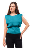 Extended Sleeve Shoulder Padded V-back