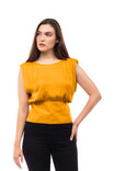 Extended Sleeve Shoulder Padded V-back