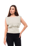Extended Sleeve Shoulder Padded V-back