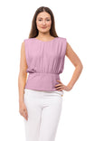 Extended Sleeve Shoulder Padded V-back