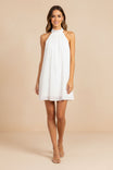 Pleated High-neck Dress