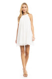 Chain Jewel Neck Stack Fringe Sleeve A-line Dress
