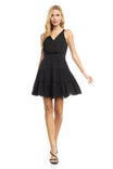 Sleeveless Surplice Tiered Dress