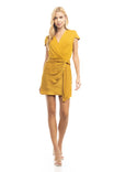 2-fer Knit Top-woven Skirt Dress