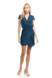 2-fer Knit Top-woven Skirt Dress