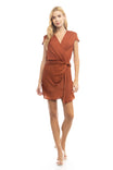 2-fer Knit Top-woven Skirt Dress