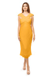 Drape Back Bias Midi Dress