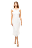 Drape Back Bias Midi Dress