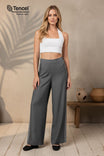 Tencel Two-Tone Wide-Leg Pants