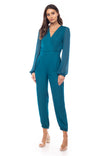 Long Sleeve Surplice Harem Jumpsuit
