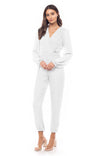 Long Sleeve Surplice Harem Jumpsuit