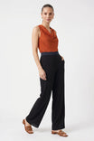 Sleeveless Cowl Neck Colorblock Jumpsuit