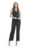Sleeveless Cowl Neck Colorblock Jumpsuit