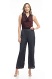 Sleeveless Cowl Neck Colorblock Jumpsuit