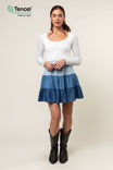 Ombre Tencel™ Tiered Skirt