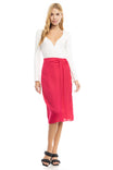Waterfall Detail A-line Midi Skirt