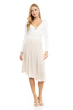 Paneled Asymmetric Midi Skirt