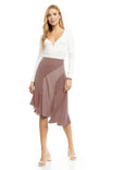 Paneled Asymmetric Midi Skirt