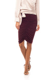 Shirred Midi Knit Skirt