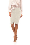 Shirred Midi Knit Skirt