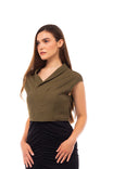 Extended Sleeve Shawl Collar Blouse