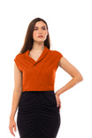 Extended Sleeve Shawl Collar Blouse