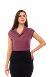 Extended Sleeve Shawl Collar Blouse
