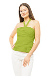Shirred Halter Neck Top