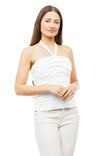 Shirred Halter Neck Top