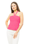 Shirred Halter Neck Top