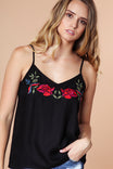 Embroidered Rose Cami