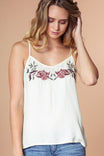 Embroidered Rose Cami