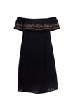 Off Shoulder Embroidered Dress