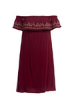 Off Shoulder Embroidered Dress