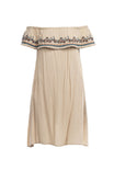 Off Shoulder Embroidered Dress