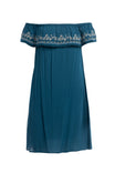 Off Shoulder Embroidered Dress
