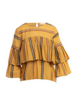 Multi-stripe Embroidered Blouse