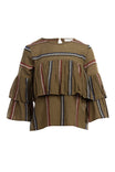 Multi-stripe Embroidered Blouse