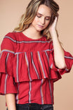 Multi-stripe Embroidered Blouse