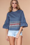 Embroidered Waist Blouse