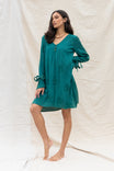 Embroidered Mineral Wash Dress